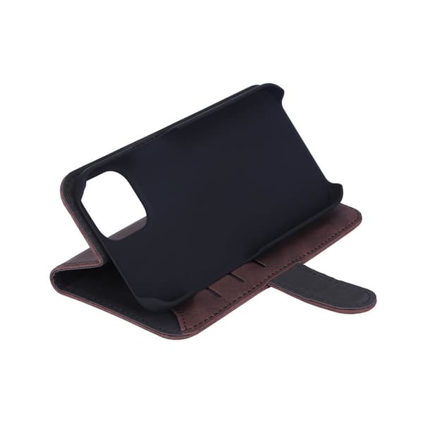 Mobildeksel 3 Kortspor Brun - iPhone 13/14/15[TT] Brun PU skinn