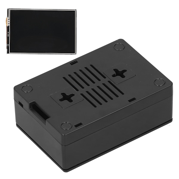 Skal för Raspberry Pi LCD-skärm Skyddande Box Elektronisk Komponent 480 × 320 (Svart Fodral 3,5 tums Skärm)