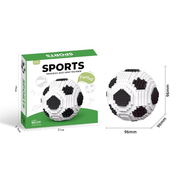 Eksplosiv Byggeklods Fodbold Serie Gratis Samling Pædagogisk Legetøj VM Gave Model 2