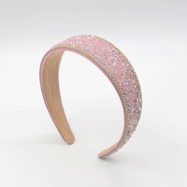 Pink Rhinestone Pandebånd Krystal Krone Hår Tilbehør til Bryllup Gallafest [TT]
