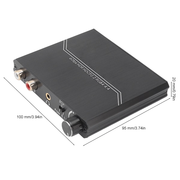 HD Multimedia Interface Extractor 4K 60Hz HD Multimedia Interface Splitter med Volymkontroll för PS5 DVD-spelare