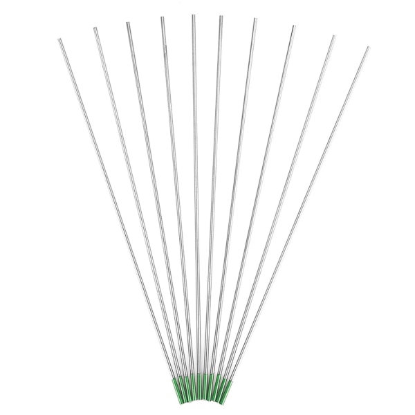 10 kpl puhdasta volframielektrodia WP vihreä kärki AC Tig-hitsaukseen 2,4 * 150 mm