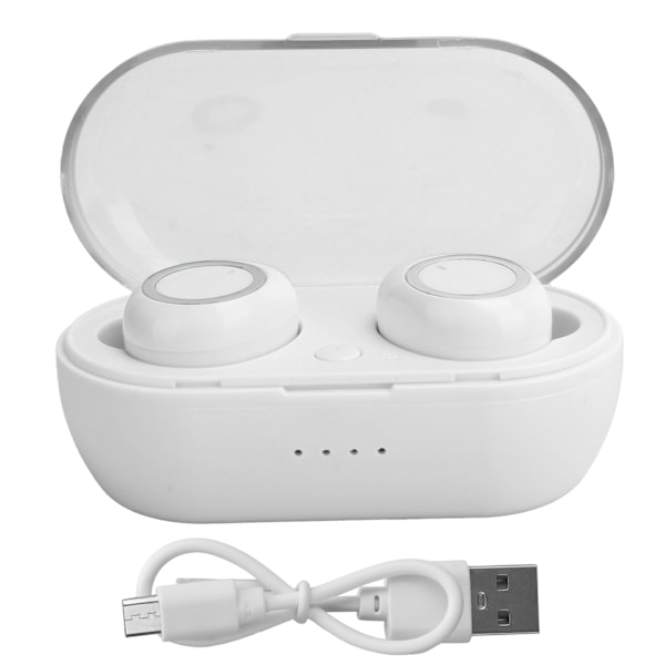 Y50 Trådlösa Bluetooth Hörlurar Bluetooth Öronproppar Stereo Hörlurar Bluetooth 5.0 Headset Vit