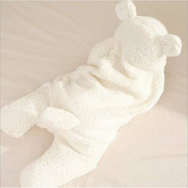 Mångsidig Baby Filt, Ultra Varm Sherpa Fleece för Vintermys, Design med Delade Ben för Aktiva Bebisar, Justerbara Kardborreband,