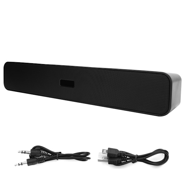 E‑91 Trådlös Bluetooth-högtalare Skrivbordsstereo Subwoofer Ljudbox för TV Hemmabio, Svart