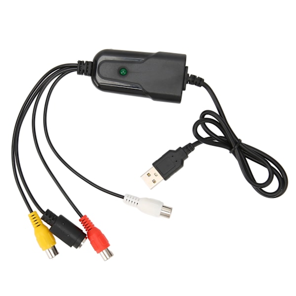 Videoinspelningskort RCA till USB Ljud Video Konverterare VHS DV VCR Hi8 DVD till Digital Konverterare för Windows för OS X