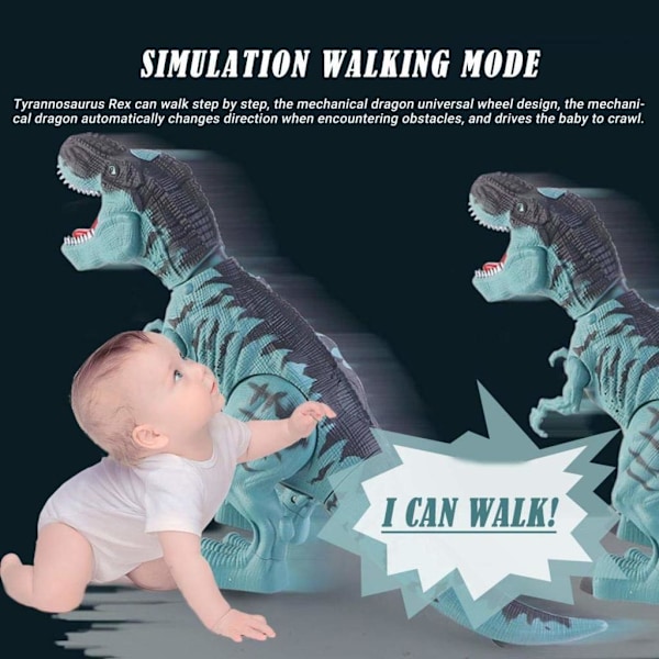 Multifunktionell dinosaurie, Tyrannosaurus-formdesign med realistiskt rytande ljud och elektronisk gående robotfunktion för barn och tonåringar