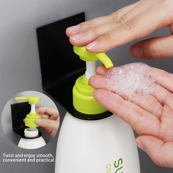 Stykker Vægmontering til Håndpumpe, 27/3.3mm Dispenserholder Krog Sæbedispenser Vægmontering Rustfrit Stål Shampooholder til Køkken,