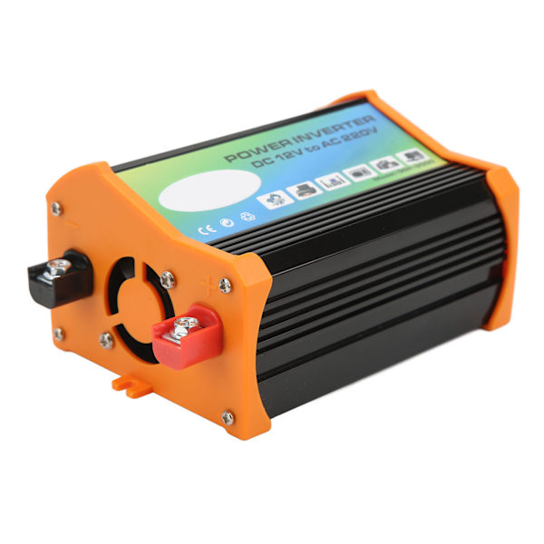 300W Modifierad Sinusvåg Bilinverter DC 12V till AC 220V Bilkraftinverter med Dubbla USB-Portar för Utomhusresor Svart