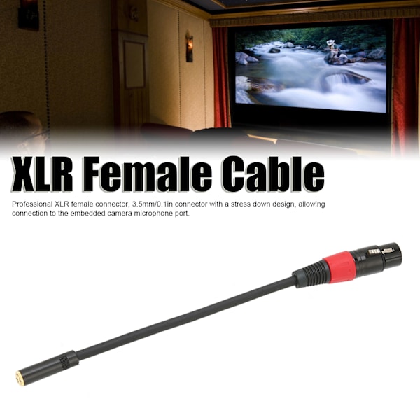 3,5 mm till XLR Hona Kabel Professionell Mini Jack Mikrofon Konverteringskabel för Kamera Dator XLR Hona till 3,5 mm Hona 0,2 m