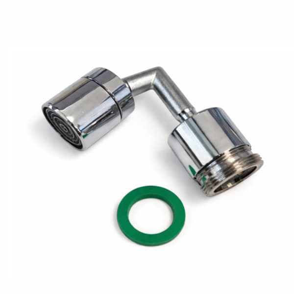 Messing vandhane mundstykke - 720° roterende adapter Silver silver