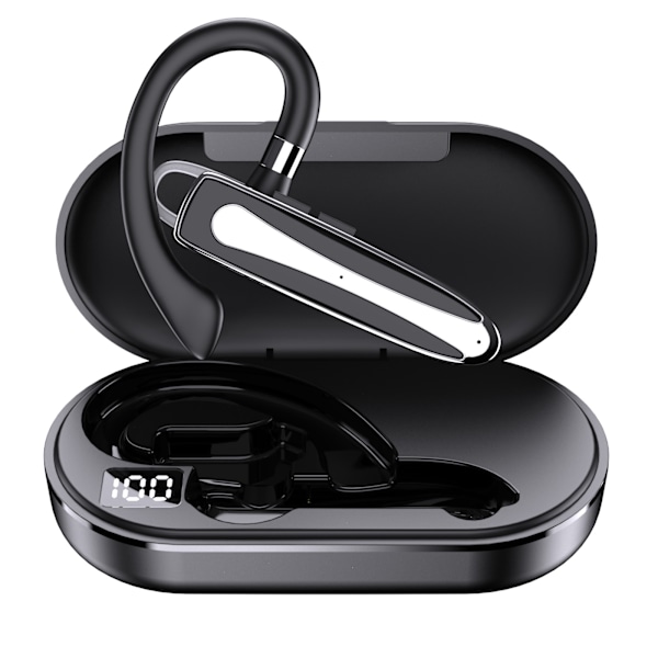 Bluetooth-headset med mikrofon, trådlöst handsfree-headset, in-ear för mobiltelefon med LED-laddningsbox, IPX7 vattentät, CVC8.0 mikrofon