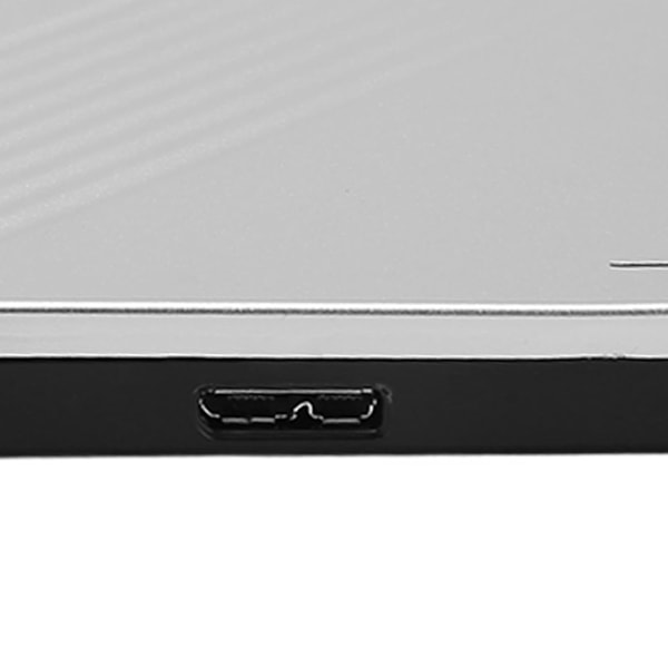 Extern Hårddisk Ultratunn 2.5 Tum USB 3.0 Aluminiumlegering Plug and Play Mobil Hårddisk för Dator TV Telefon Silver 1TB