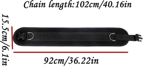 Weightlifting Belt for Powerlifting with Double D-Ring, Back Support, Training 102 cm / 40.2 inches [D]