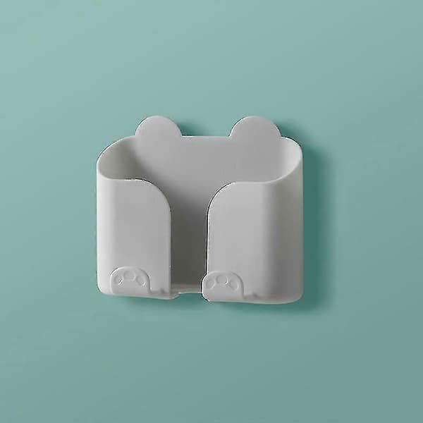 Wall Mounted Phone Holder Practical Stand Remote Control Storage Box Phone