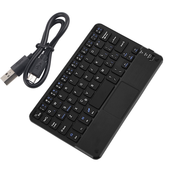 UltraSlim Mini Trådlöst Bluetooth-tangentbord med pekplatta för Windows PC Android-surfplatta