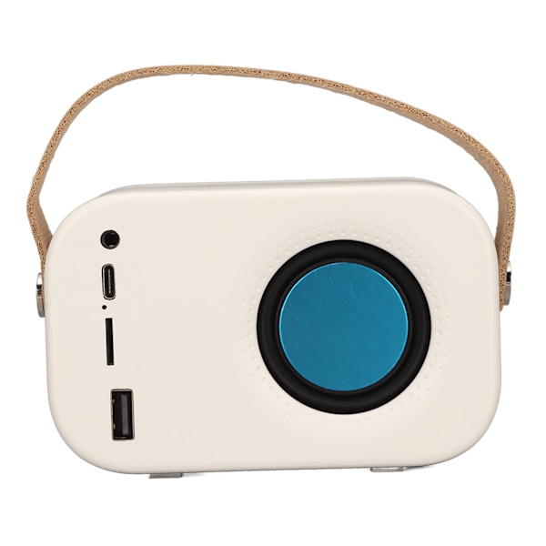 Bluetooth Högtalare Stereo HiFi Ljud USB Laddning Retro Portabel Trådlös Högtalare för Hemresa Vit