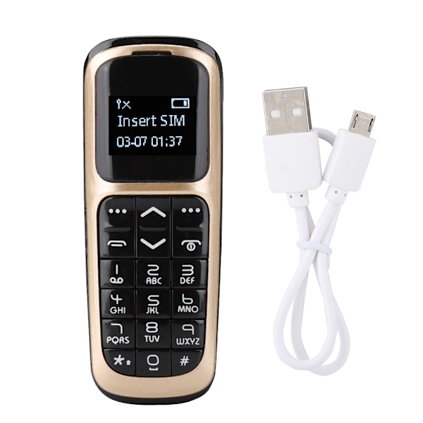 V2 Mini Bluetooth Trådlös 0.66 tum Mobiltelefon Dialer Mobiltelefon Hörlurar