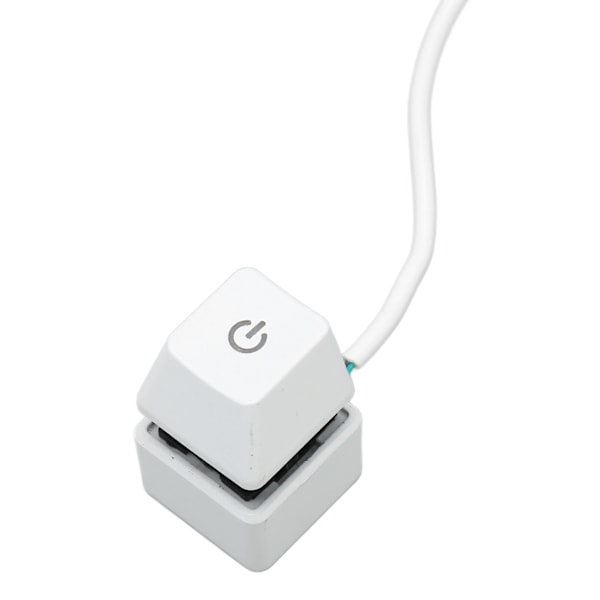 PC Strömbrytare Vit Mekanisk Knapp Blå Brytare Bakgrundsbelyst Plug and Play PC Strömknapp för Skrivbord Kontor Gaming Färgglatt Ljus 4 m Kabel