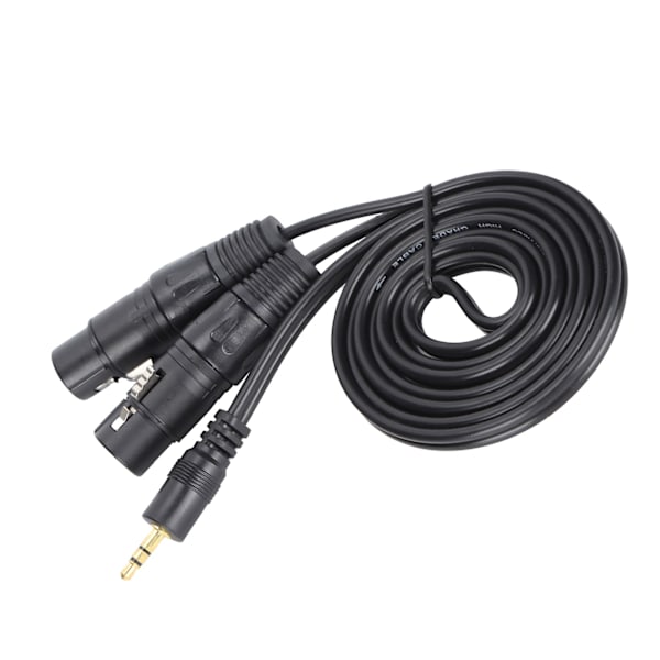 3,5 mm kontakt till dubbel XLR hona mikrofonkabel Anslut kondensatormikrofon ljudkabel