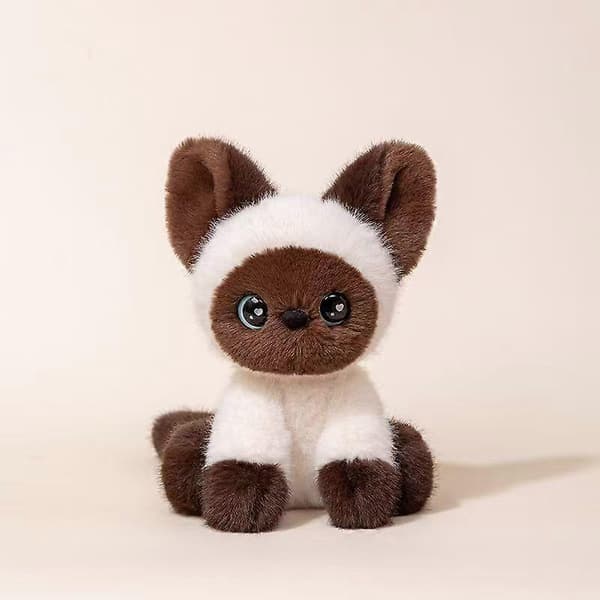 24 cm sød katte-dukke plyslegetøj Brown