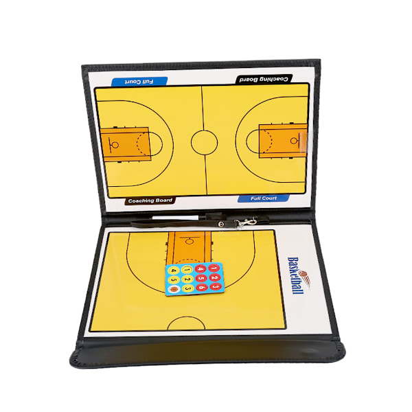 Magnetisk Basketboll Coach Strategi Tavla Vikbar Utrustningsset med Penna & Magneter