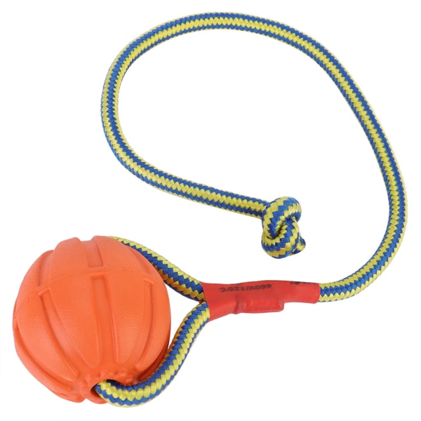 Kannettava EVA lemmikkikoiran koulutus puremisenkestävä interaktiivinen purulelupallo köydellä (punainen)