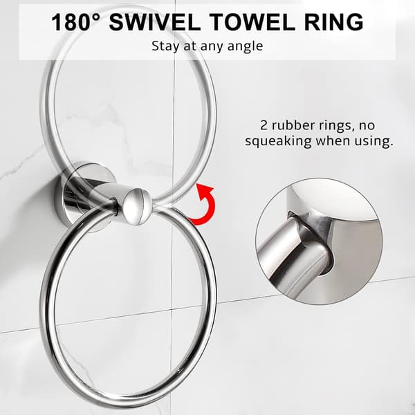 Håndklædeholder Moderne Stil Rustfrit Stål 304 Krom Badeværelsestilbehør (Håndklædeholder) Silver