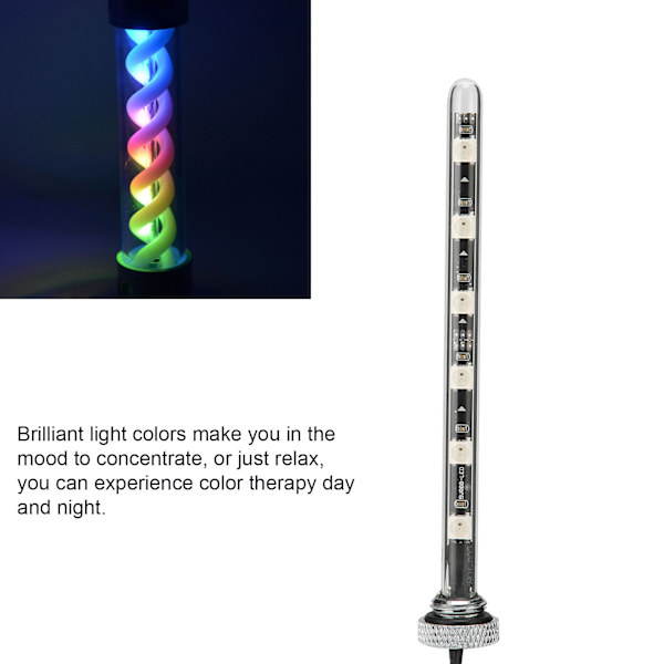 Akvarielampa Justerbar Fullfärg RGB Dator Vattenkylning Tanklampa LED Rörlampa