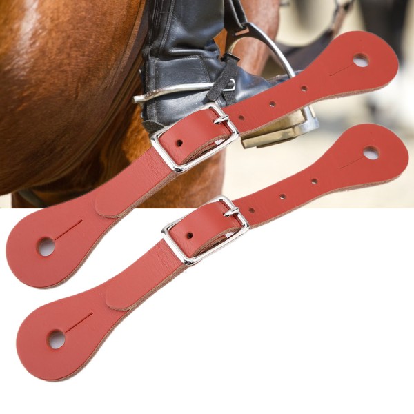 1 pari ratsastustarvikkeita käsintehty aitoa nahkaa hevosurheilun kannushihna (ruskea)