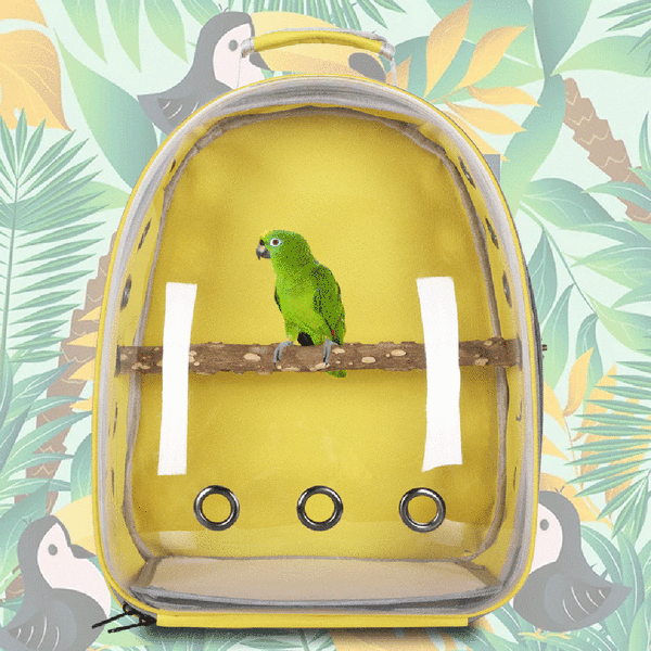 Pet Parrot Carrier Bird Resväska Ryggsäck Space Capsule Transparent ryggsäck Andas papegojryggsäck