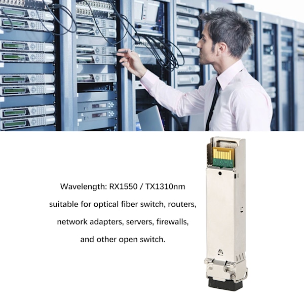 1.25G SFP Transceiver LC Singlemodefiber 1.25Gbps RX1550 TX1310nm 40km Stöd DDM SFP Optisk Modul för Switch Router