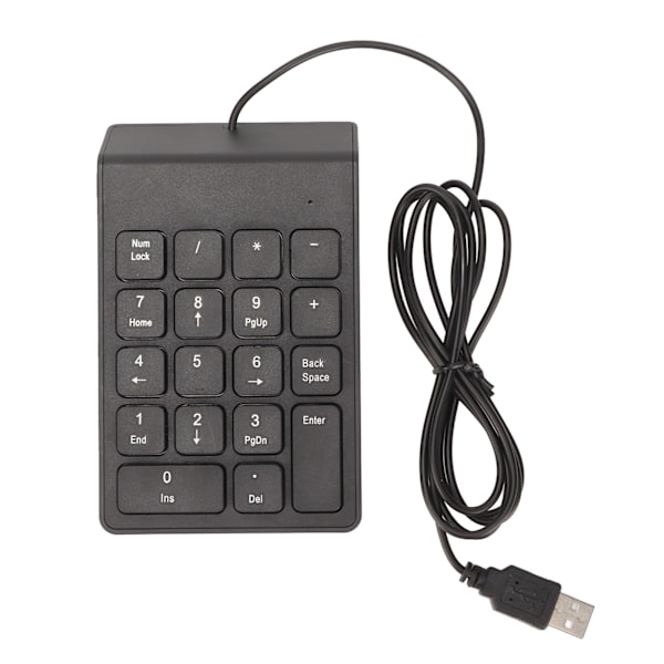 Trådbunden Numrerisk Tangentbord 18 Tangenter Ergonomisk USB Plug and Play Tyst Skrivande Mini Numerisk Tangentbord för PC Laptop Skrivbord 1 Styck