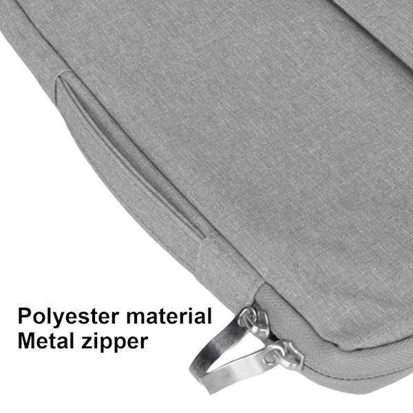 Laptopfodral 15,6 tum 39x29x2cm Dubbellagersdesign Polyester Laptopväska för OS Laptop Pro för HP för Dell Grå