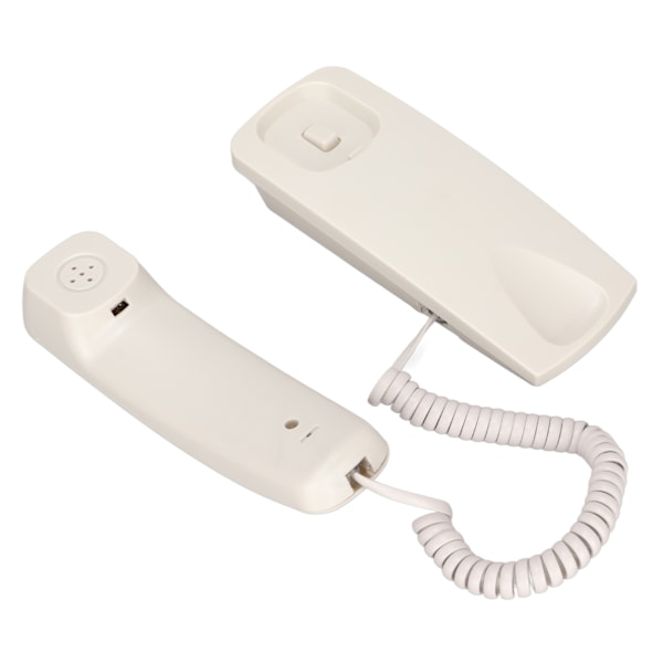 KXT777CID Sladdtelefon för väggmontering med kalender, LCD-display, återuppringningsfunktion, fast telefon med sladd för hotell, hem, kontor (Vit)