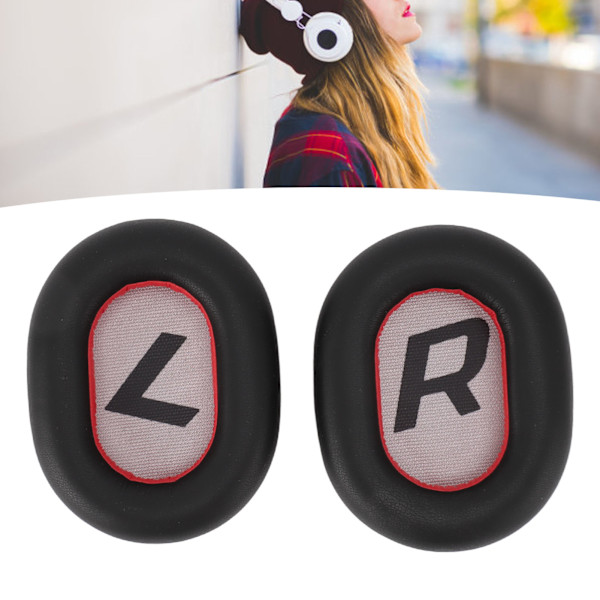 Ersättningsöronkuddar Mjukt Proteinläder Ersatta Öronkuddar för Plantronics Backbeat Pro2 SE Voyager 8200 UC Hörlurar Svart