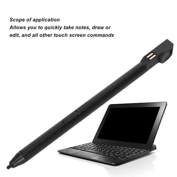 Styluspenna för Lenovo för ThinkPad Tablet 10 4096 Tryckkänslighet Plug and Play Pekskärmspenna med 2 Knappar