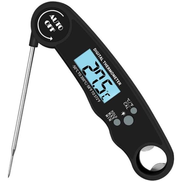 Kötttermometer Digital Keuket - Grilltermometer - med bakgrundsbelyst LCD-skärm - Matlagningstermometer - Kärntermometer