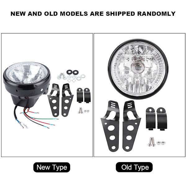 Universal motorsykkel frontlykt blinklys pære med brakett