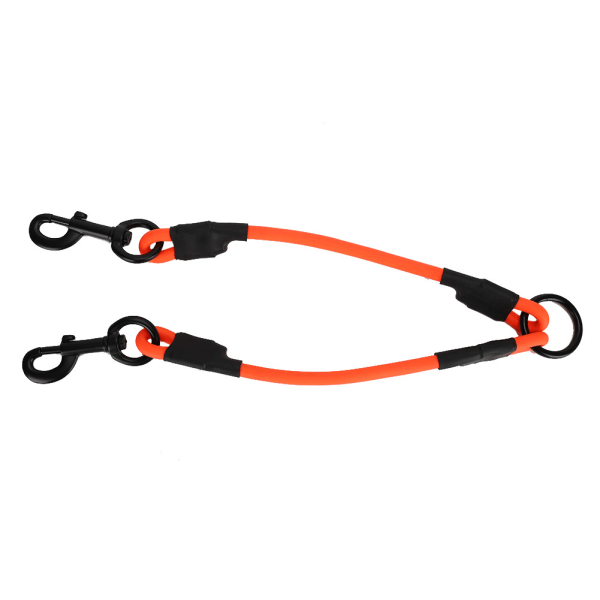 Hundkoppel för sällskapsdjur PVC vattentäta koppel med dubbla kedjor för hund utomhusträning Orange Diameter: 8 mm/0,3 tum; Längd: 25 cm/9,8 tum