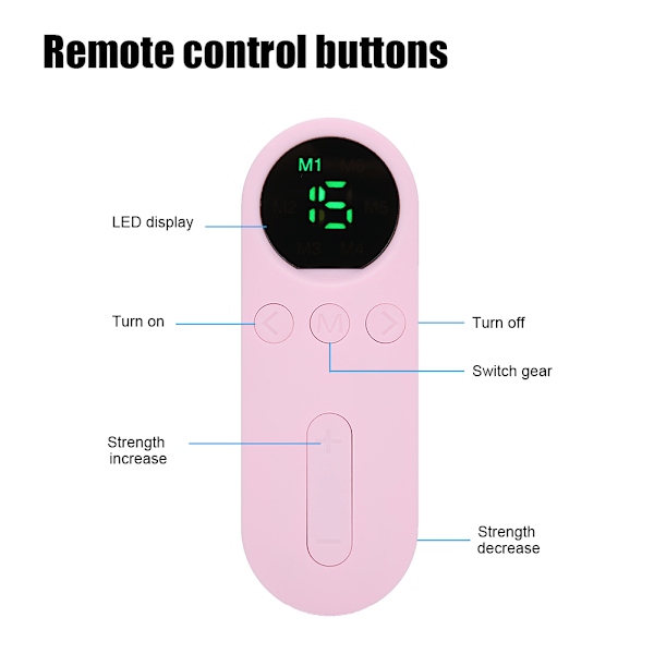 Trådlös EMS höfttränare fjärrkontroll smart skinklyftande massageapparat rosa