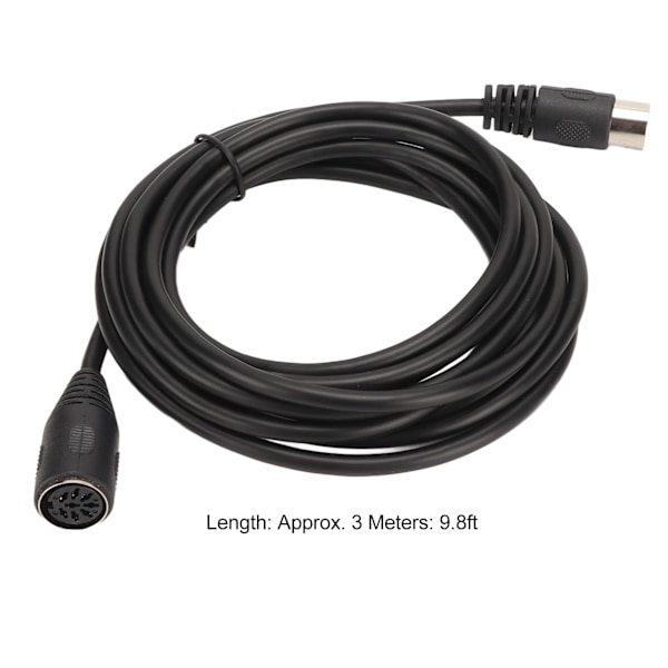 Stor DIN Adapterkabel 8 Pin Hane till Hona Högtalare Ljud Förlängningssladd för Mikrofon AV System 3m