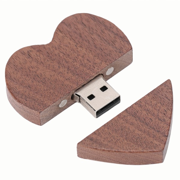 USB-minne Valnöt Hjärtformad för Windows OS X CM11052 (32GB)