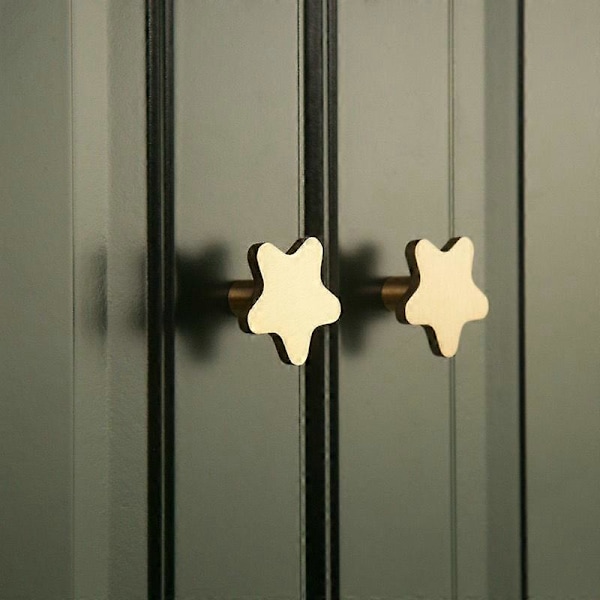 Brass Five-Pointed Star Box Cabinet Door Handle 4pcs[TT]
