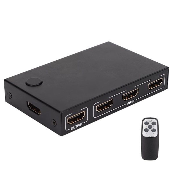 18Gbps HD Multimedia Interface 2.0 5x1 Switch 5 ingångar 1 utgång Switch Selector med fjärrkontroll och laddningskabel