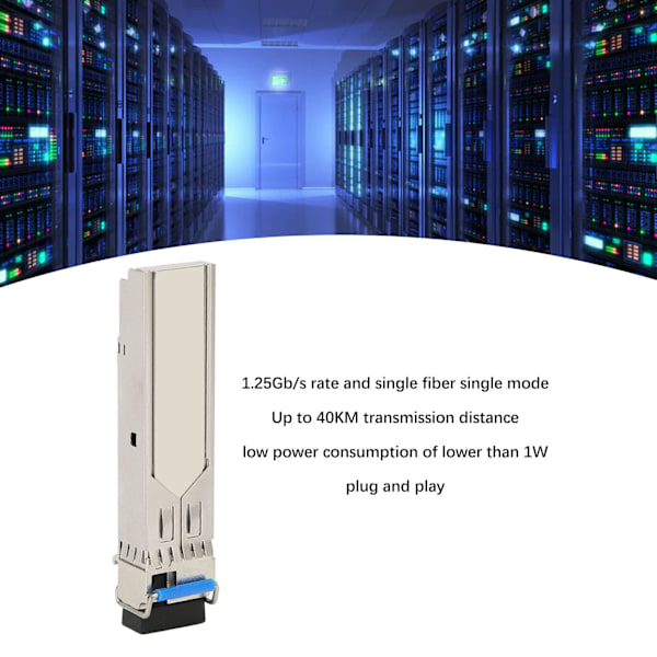 1.25G SFP Transceiver LC Singlemodefiber 1.25Gbps RX1550 TX1310nm 40km Stöd DDM SFP Optisk Modul för Switch Router
