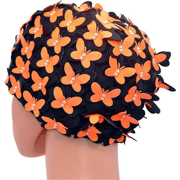 Badehætte Syet perlebadehætte Retro anti-støj badehætte (orange)
