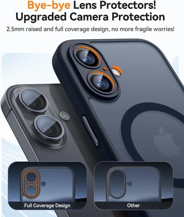 Magnetic Case for iPhone 17 (6.3\"), Upgraded [Full Camera Protection] [MagSafe Compatible] Shockproof Protective Cover