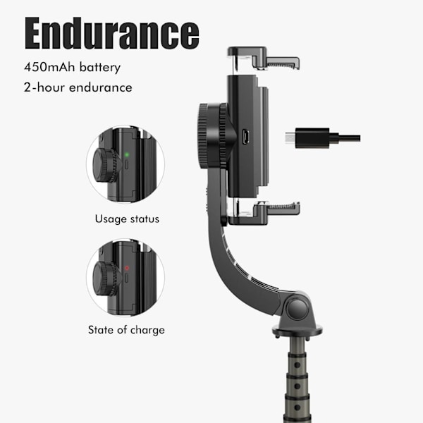 Mobiltelefon Handhållen Gimbal Stabilisator Telefon Stabilisator Anti Skak Handhållen Selfie Gimbal Videoinspelning Gyroskop