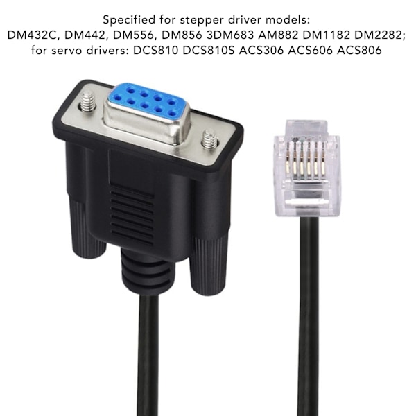 RS232 DB9Pin Hona till RJ11 RJ12 6P6C LAN Nätverk Seriell Konsolkabel för Sevo Drive för Leadshine Stepper Enheter